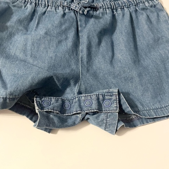 The Children’s Place Soft Denim Shorts Romper With Bottom Snaps Children’s Sz 3T - Picture 5 of 14